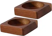 COLLBATH Wooden Pepper Salt Grinder Tray Small Pepper Grinder Pedestal Kitchen Storage Holder Stand Base for Countertop Display