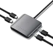 Satechi USB-C Hub 4 Port, USB-C Adapter with 100W USB-C PD and 10Gbps USB 3.2 Data Ports, USB-C 4-in-1 for MacBook, iPad, iPhone 16 & 15 Series, Microsoft Surface, Chromebook, and More