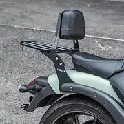 Lorababer Motorcycle Detachable Backrest Luggage Rack Black Sissy Bar Rear Passenger Backrest Cushion Pad for K-awasaki Vulcan S 650 VN650 EN650 2015 2016 2017 2018 2019 2020 2021 2022