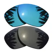 Black&Ice Blue Polarized Replacement Lenses for-Oakley Jupiter LX Sunglasses