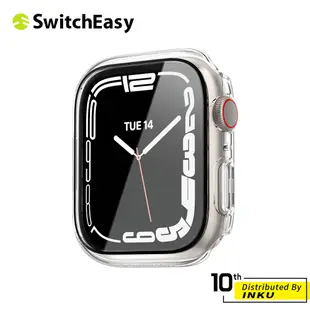 SwitchEasy 魚骨牌 Apple Watch 7 Nude 鋼化玻璃雙料保護殼 保護套 防刮 防摔 45mm