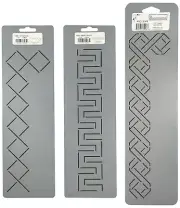 3 Quilting Stencils Geometric Border Quilt Pattern Ribbon Lattice Celtic Stencil