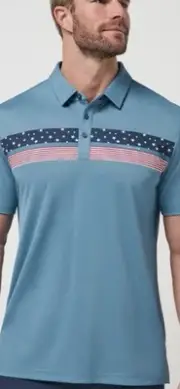 NWT Travis Mathew Good Good Patriot Golf Perfect Polo Shirt Mens XL
