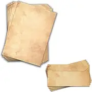 25 Sheets of Letter Paper DIN A4 Including 25 Matching Envelopes DIN Long Vintage Printable or Writeable by Hand Climate Neutral Printed (Set of 25)