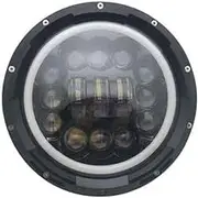 Motorcycle Headlight 7 inch LED Headlight Halo DRL Light For motorcycles Rod For Fat Bob For Heritage Softail For Slim Deluxe Switchback For Road King Motorcycle