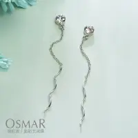 在飛比找蝦皮商城優惠-絢彩家【OSMAR】極簡螺旋線狀鑲鑽 無耳洞黏貼式耳環 附1