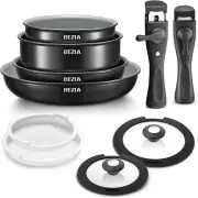 Induction Cookware with Healthy Ceramic Coating, Nonstick Pots and Pans Set 1...