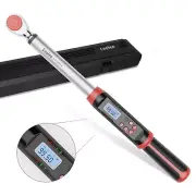 Leolee 3/8-Inch Drive Digital Torque Wrench with Angle, 5-99.5 Ft-Lb/6.8-135 ...