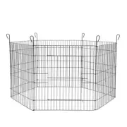 6 Panel Pet Dog Playpen Puppy Exercise Cage Enclosure Fence Play Pen 61X61CM
