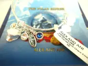 Alex and Ani POLAR EXPRESS MULTI CHARM Shiny Silver Bangle New W/Tag Card Box