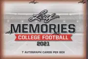 2021 Leaf Memories College Football Hobby Box