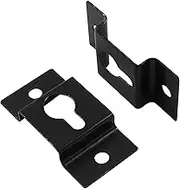 Piutouyar 20 Pcs Heavy Duty Keyhole Hangers, Metal Keyhole Bracket Hanger Accessories Fasteners with Screws for Picture Frames Mirrors Cabinet Box Audio Speaker Hanger Hook(Black, 40x20mm)