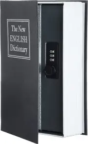 Book Safe, Combination Lock, Black