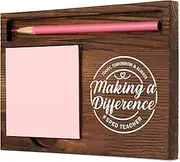 SPED Teacher Making a Difference Self-Stick Note Pad Holder Gift for Special Education Teachers Support Staff, Functional and Stylish Desk Organizer, Work Desk Retro Note Pad Holder SDZ353