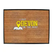 Put On The Map Devon - Funny Novelty Doormat Man Cave Floor mat