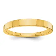 Solid 10K Yellow Gold 3mm Tapered Polished Men's/Women's Wedding Band Ring Size 4