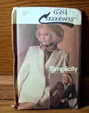 Simplicity 6584 Jacket Single & Double Breasted Size 16 Conn. Sewing Pattern