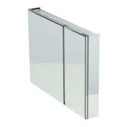Pegasus Bi-View Bathroom Medicine Cabinet Beveled Mirror Frameless Surface-Mount