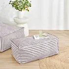 Cadence & Co. Oscar Faux Linen Ottoman Bean Bag Cover Cacao