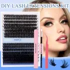 DIY Lash Extension Kit Individual Lashes Cluster D Curl Eyelash Extension Kit