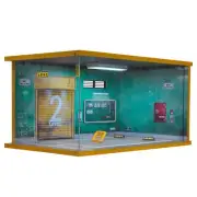 1/18 Scale Display Case for Hot Wheels Car Garage Model with LED Light