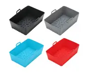 4Pcs Air Fryer Silicone Liners,Square Air Fryer Liner ,Reusable Large Air Fryer Insert Silicone Air Fryer Cover