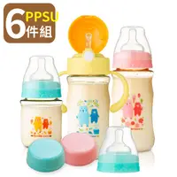 在飛比找蝦皮商城優惠-DL哆愛 台灣製 奶瓶 ppsu 寬口奶瓶 (六件組) 母乳