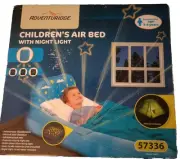 Inflatable Blue Bed With Starry Multi Coloured Changing Night Light Sky Age 3-6