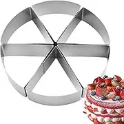 Cheesecake Slicer,Metal Pastry Splitter | Stainless Steel Pancake Divider for Home Festival Celebrations, 6-Grid Cake Slicer