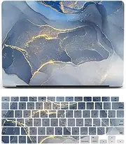 Laptop Case Compatible with New MacBook Air 13 Inch Case 2020 2019 2018 Release A2337 M1 A2179 A1932 with Retina Display & Touch ID, Plastic Hard Shell Case & Keyboard Cover Skin - Blue Marble