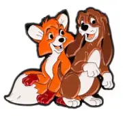 THE FOX AND THE HOUND enamel pin - FREE SHIPPING
