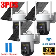 Solar Battery Powered 2K PTZ Wireless WiFi Outdoor Pan/Tilt Home Security Camera
