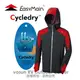 【EasyMain 衣力美】男新款 Cycledry 超輕量化防水透氣風雨衣(非 Gore-Tex 外套) 防水YKK拉鍊 3層式連帽 保暖防風.water proof /黑 C1195