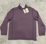 Tommy Bahama Switch It Up 1/4 Zip Sweater Reversible Matte Plum Men’s Med. NWT