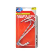 Zenith 112 x 4.2mm Zinc Plated Small Butcher's Hook - 2 Pack