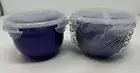 Lock N Lock Food Storage Containers Nestable Bowls 2 Piece Set Purple