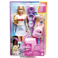 在飛比找蝦皮購物優惠-Mattel-Barbie 芭比娃娃 新芭比旅行套裝 (內含