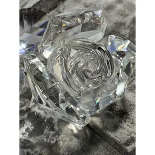 施華洛世奇SWAROVSKI限量絕版水晶擺件 玫瑰花