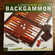 Vintage Cardinal Backgammon Set Leatherette Carry Case NEW