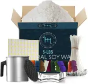 DIY Candle Making Kit for Adults and Kids, Candle Making Supplies, 5 Lbs. Soy Ca
