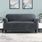 3 Seater Artiss Sofa Cover Couch Covers Velvet Grey