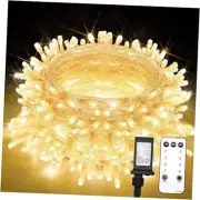 Led String Lights,33FT 100 Led Fairy Lights Plug 100LED Warm White