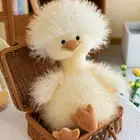 Fluffy Curly Duck Plush Lovely Cartoon Duck Doll Sofa Ornament