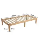 Single Size Warm Wooden Natural Bed Base Frame ‚Äì Single