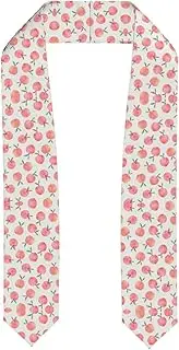[SKKNT] Pink Peach Print Graduation Shawl Stole For Academic Commencements Honor Sash Congratulations Gift