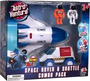 Astro Venture Space Shuttle Toy with 2 Astronauts, Mechanical Arm and Rover