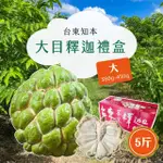 【初品果】台東知本大目釋迦禮盒5斤6-7顆X1盒(每顆380G-450G_年節禮盒)(中秋禮盒)