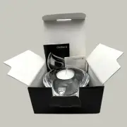 NWT NEW Orrefors Sweden Crystal Amour Heart Candle Votive Holder Lars Hellsten