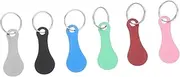 [COMNESTBI] 6PCS Stainless Steel Trolley Token Keychain Compact Lightweight Key Ring for Grocery Carts Portable Shopping Token Keychain Accessories Steel