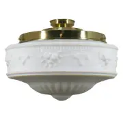 Senator Opal Matt 11&quot; Shade w 8 1/4&quot; Brass Batten Fix Light